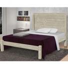 Cama Casal Extensível Livia 100% Mdf E Estrado 100% Madeira Carmolar Artico