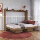 Cama Casal Hanover Articulável Horizontal 2 Prateleiras Mel - Art In Móveis