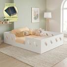 Cama Casal Helena para Quarto + Lousa Mágica Infantil para Desenho e Diversão - Branco