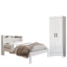 Cama Casal Invicta com Multiuso Fit Branco Brilho - Santos Andirá