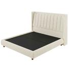 Cama Casal Japonesa Firenze com Cabeceira Mira Bouclé Off White - Nexta Casa
