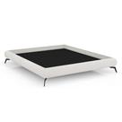 Cama Casal Japonesa Pés Alumínio Haru Bouclé Off White - Sallar Home