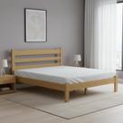Cama Casal King Esmeralda Madeira Maciça Resistente Nogueira Cama Casal King Esmeralda Madeira Maciça Resistente Nogueira