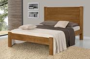 Cama Casal Lara Castanho em Madeira Maciça Pinus - Atraente Cama Casal Lara Castanho em Madeira Maciça Pinus - Atraente