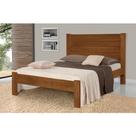 Cama Casal Madeira Maciça Lara Vintage Retrô Reforçada Alta Qualidade Imbuia