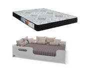 Cama Casal Montessoriana Encanto Mdf/Mdp Com Colchão Casal D-33 Incluso