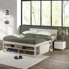 Cama Casal Multifuncional Madeira Maciça Irara CabeCasa MadeiraOriginals Branco/Lavado Cama Casal Multifuncional Madeira Maciça Irara CabeCasa MadeiraOriginals Branco/Lavado