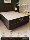 Cama casal Padrão Molas Ensacadas Brinde 2 Travesseiros Conjunto Box Jasmim Plus Com lateral no tecido Veludo Sleep Colchão