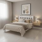 Cama Casal Pérola Madeira Maciça Resistente Repleta