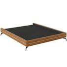 Cama Casal Pés Ferro 148cm Otto Corano Caramelo Bouclé Off White - Nexta Casa