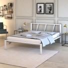 Cama Casal Premium Ferro Tubular Design Industrial 300kg -
