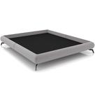 Cama Casal Queen Base Box Pés de Ferro Estilo Industrial 176cm Otto P05 Veludo Cinza - Lyam Decor