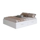 Cama Casal Queen com 4 Portas Basculantes CT1160 200x160cm Branco - Art In Móveis