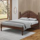 Cama Casal Queen De Madeira Maciça Provençal Para Colchão 158x198 Zahav F06 Café - Lyam Decor