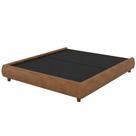 Cama Casal Queen Japonesa Pés Madeira 174cm Firenze Corano Caramelo - Nexta Casa