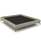 Cama Casal Queen Pés de Ferro Estilo Industrial 176cm Otto P05 Linho Bege - Lyam Decor
