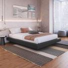 Cama Casal Queen Suspensa 140/160 Zurique Grafite
