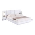 Cama Casal Queen Suspensa Com Cabeceira E Mesas 140/160 Zurique Branco