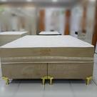 Cama Casal QueenSize Molas Ensacadas Conjunto Base Colchão JASMIM 158x198