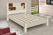 Cama Casal Veneza Off White/Canela 100% Mdf -Reforçada- Carmolar