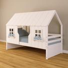 Cama Casinha Encantada Madeira Maciça Branco Housin Cama Casinha Encantada Madeira Maciça Branco Housin