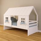 Cama Casinha Encantada Madeira Maciça Branco Housin Cama Casinha Encantada Madeira Maciça Branco Housin