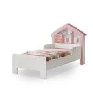 Cama Casinha Menina Com Nichos E Proteção Lateral Solteiro