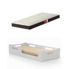 Cama Cecília Solteiro Montessoriana 100% Mdf + Colchão Solteiro 188x88 Prodormir - Branca Cama Cecília Solteiro Montessoriana 100% Mdf + Colchão Solteiro 188x88 Prodormir - Branca