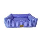 Cama Chevron Griff Dog para Cães e Gatos Azul - Tamanho 2