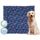 Cama Colchonete para Cachorro e Gato I love Pet Grande com zíper Lavável Azul Estampada