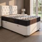 Cama Com Baú Solteiro E Cabeceira + Colchão Orthopedic Plus Colchão Marrom-baú E Cabeceira Escolher Cor No Chat