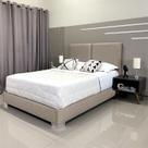 Cama Com Cabeceira Desmontável Módena Linho Bege RBL Queen 1,60 X 2,00
