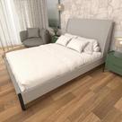 Cama com Cabeceira Queen Tecido Linho / Veludo Sob Medida Cama com Cabeceira Queen Tecido Linho / Veludo Sob Medida