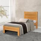 Cama com Colchão Solteiro Lara Madeira - Imbuia