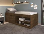 Cama com Sapateira Solteiro Vanessa Malbec Framar