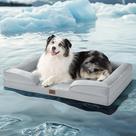 Cama Cooling Dog Bedsure para cães grandes, cinza ortopédica