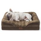 Cama de cachorro Bedsure ortopédica para cães médios com pelúcia marrom