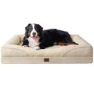 Cama de cachorro EHEYCIGA Memory Foam XXL para cães extra grandes bege Cama de cachorro EHEYCIGA Memory Foam XXL para cães extra grandes bege