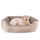 Cama de cachorro JOEJOY Retangular para cães pequenos, médios e grandes, bege
