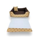 cama de cachorro médio até 12 kg cama pet+ tapetinho pra xixi lavável