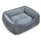 Cama de cachorro MIXJOY, retangular, lavável para cães pequenos e médios, cinza
