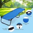 Cama de Campanha Dobrável em Aço Portátil, Multiuso Camping, Praia, Pesca, Viagem, Militar
