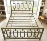 CAMA DE CASAL 138x188 EM AÇO ESTILO INDUSTRIAL ESTRUTURA REFORÇADA CA01