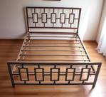 CAMA DE CASAL 138x188 EM AÇO ESTILO INDUSTRIAL ESTRUTURA REFORÇADA CA01