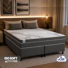 Cama de Casal Box Isofort com base dupla QueenSize Poliséster com molas ensacadas 198x158x70 Ley Colchões