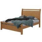Cama de Casal Cabeceira com Detalhes Curvos Madeira Reali Amêndoa Clean Cama de Casal Cabeceira com Detalhes Curvos Madeira Reali Amêndoa Clean