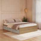 Cama de Casal com 6 Gavetas Linha Genebra