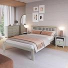 Cama De Casal De Madeira Maciça Multimóveis CR35273 Verde