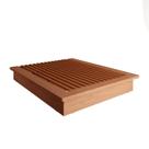 Cama de Casal King Estilo Japonês 100% MDF Marrom 201cm