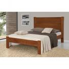 Cama de Casal Lara de Madeira Maciça Pinus Castanho Cama de Casal Lara de Madeira Maciça Pinus Castanho
